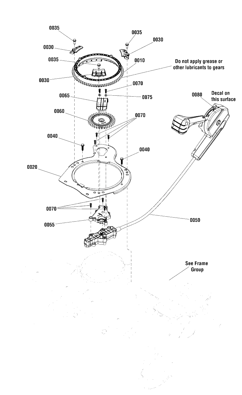 Chute Rotation Group - Remote Diagram and Parts List for 1022SS (1696560-02)(2018) Briggs and Stratton Snow Blower
